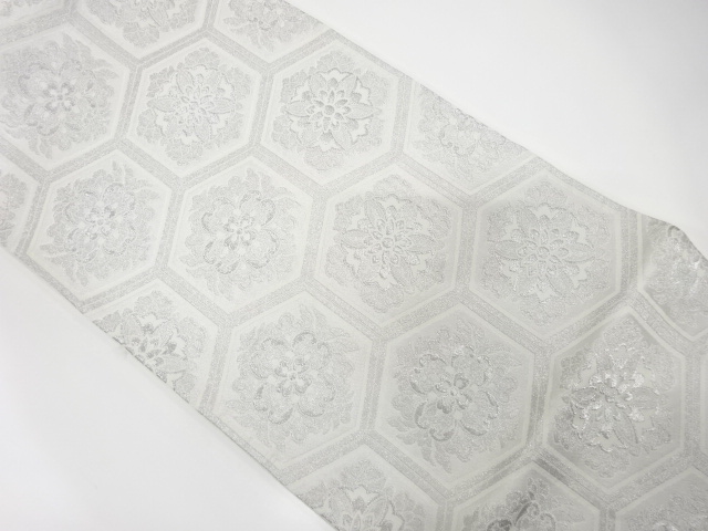 アンティーク　亀甲に華紋織り出し袋帯（材料）